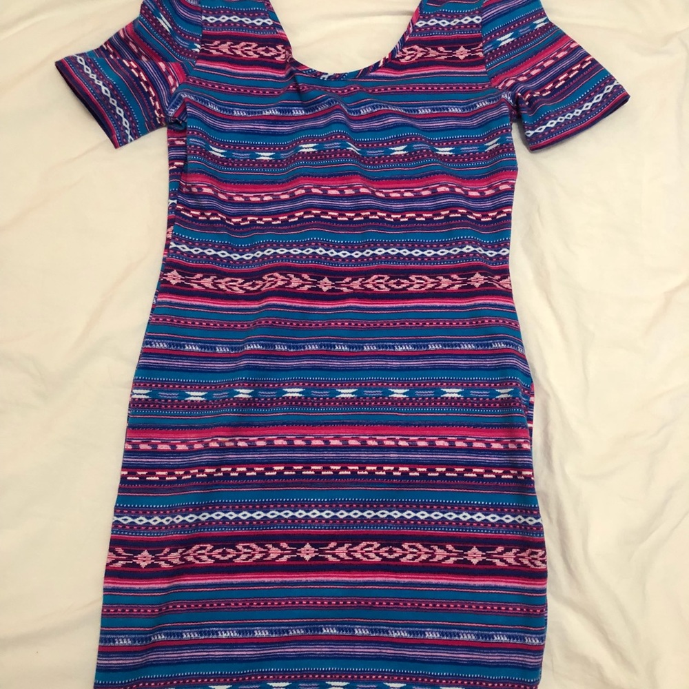 Off the shoulder, low back dress